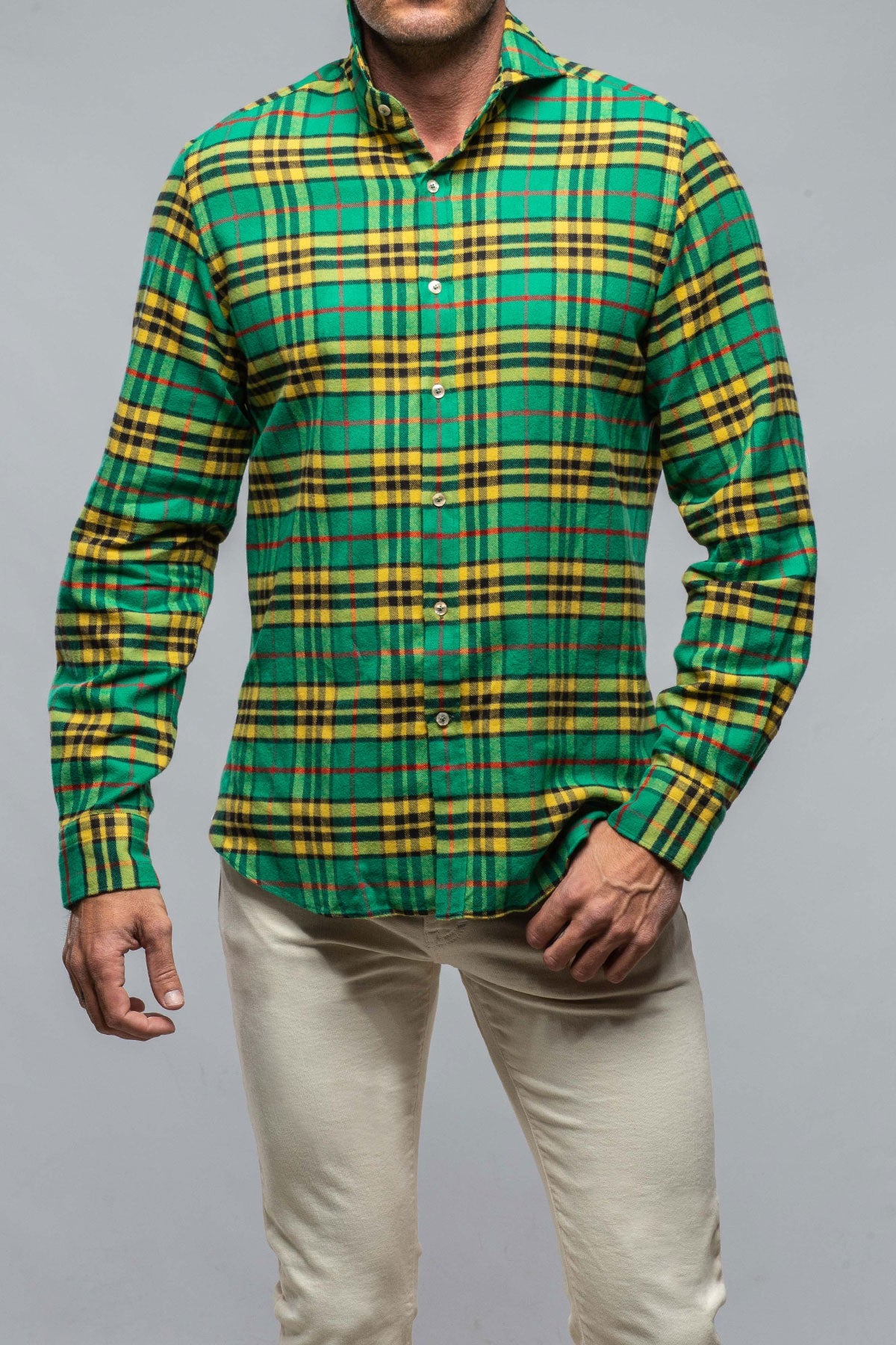 Camdon Shirt in Green | Mens - Shirts | Giannetto Portofino