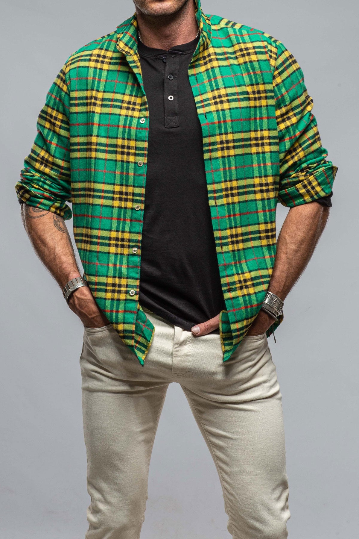 Camdon Shirt in Green | Mens - Shirts | Giannetto Portofino