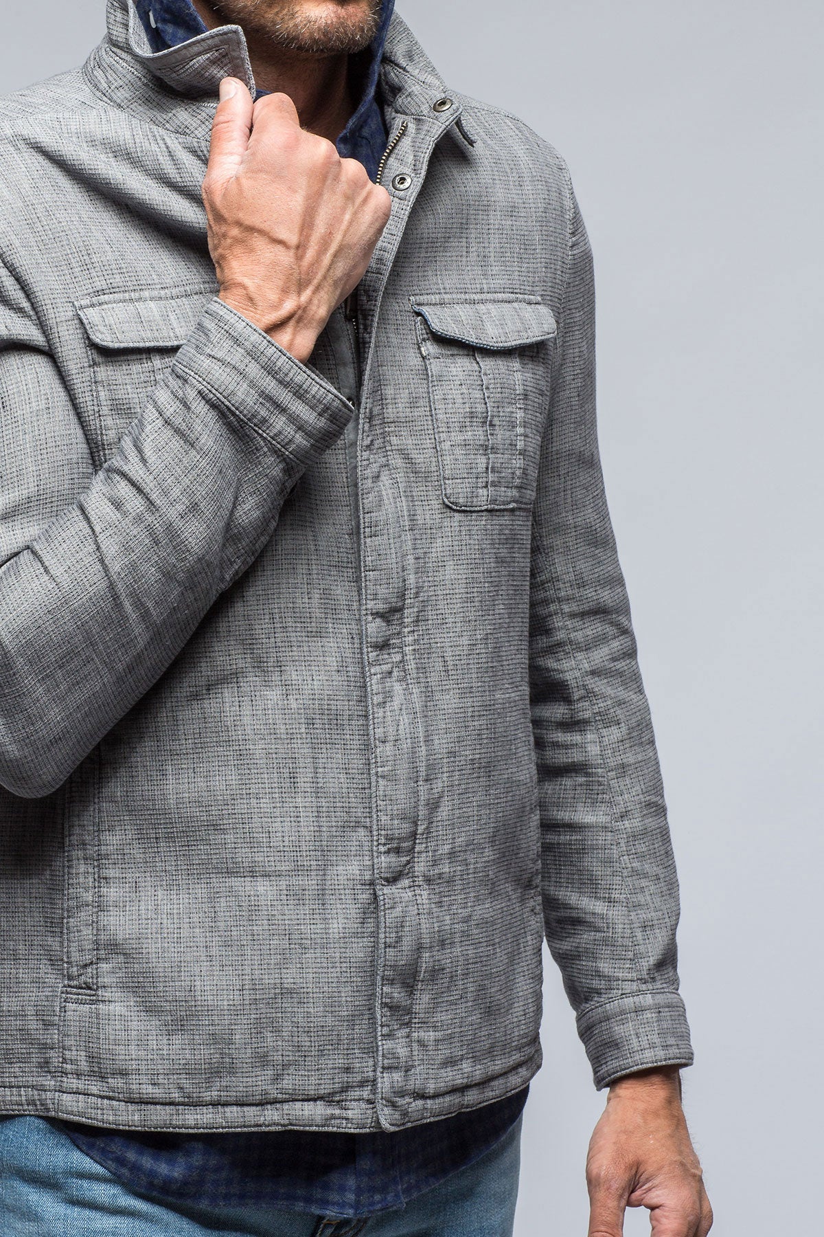 Davos Cotton/Linen Jacket | Warehouse - Mens - Outerwear - Cloth | Gimo's