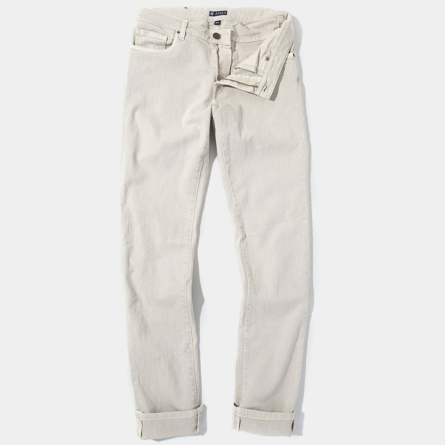 Taos Slim Cotton/Linen Denim in Sasso