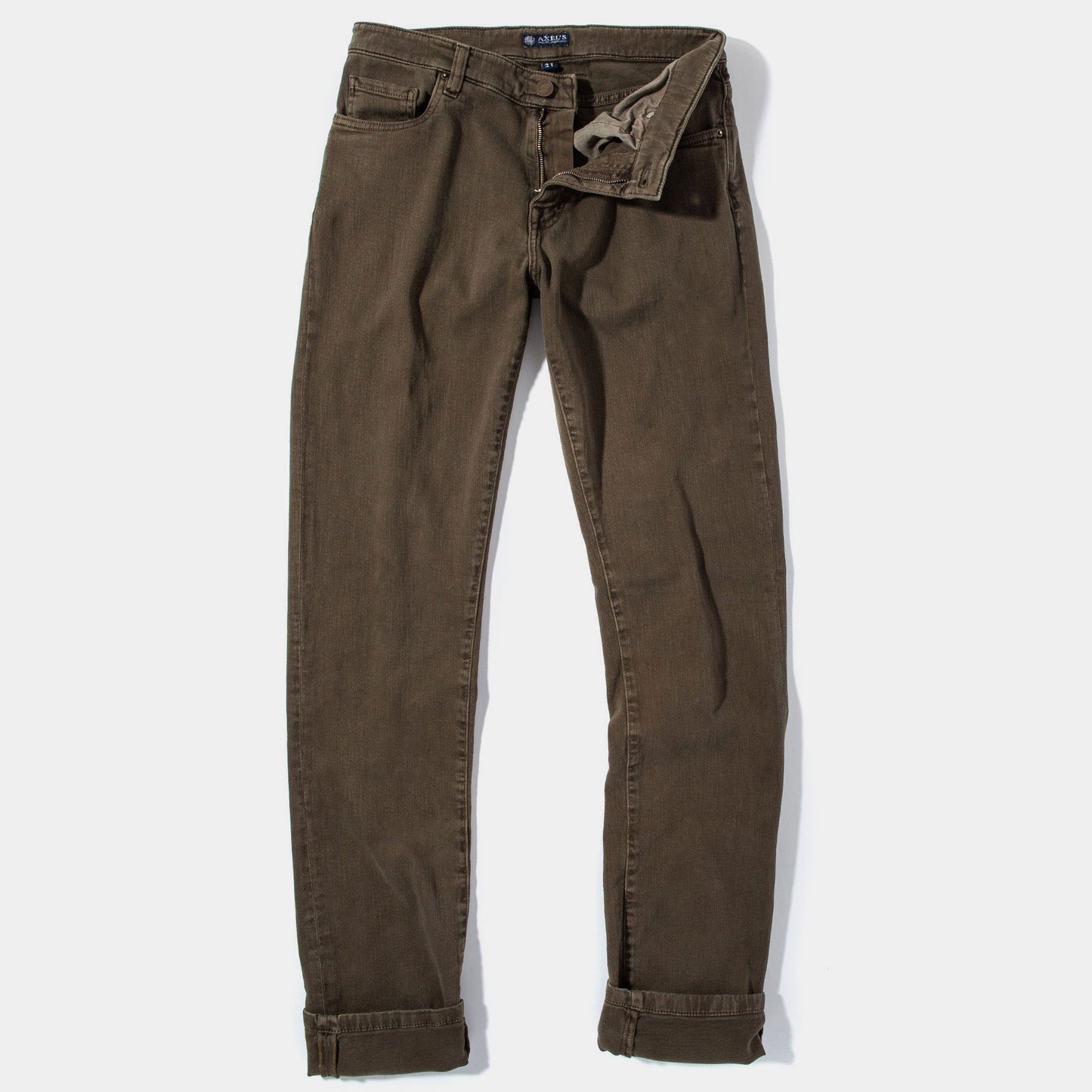 Taos Slim Cotton/Linen Denim in Army