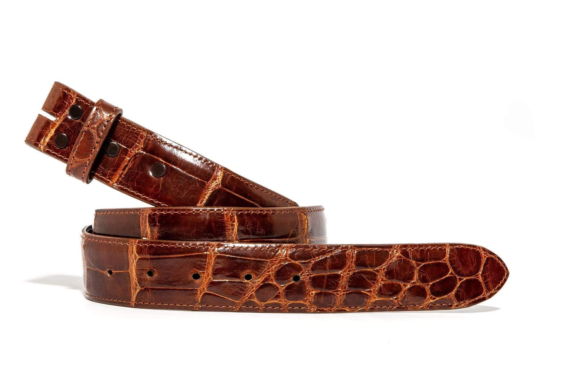 Cognac Alligator Classic Strap - AXEL'S