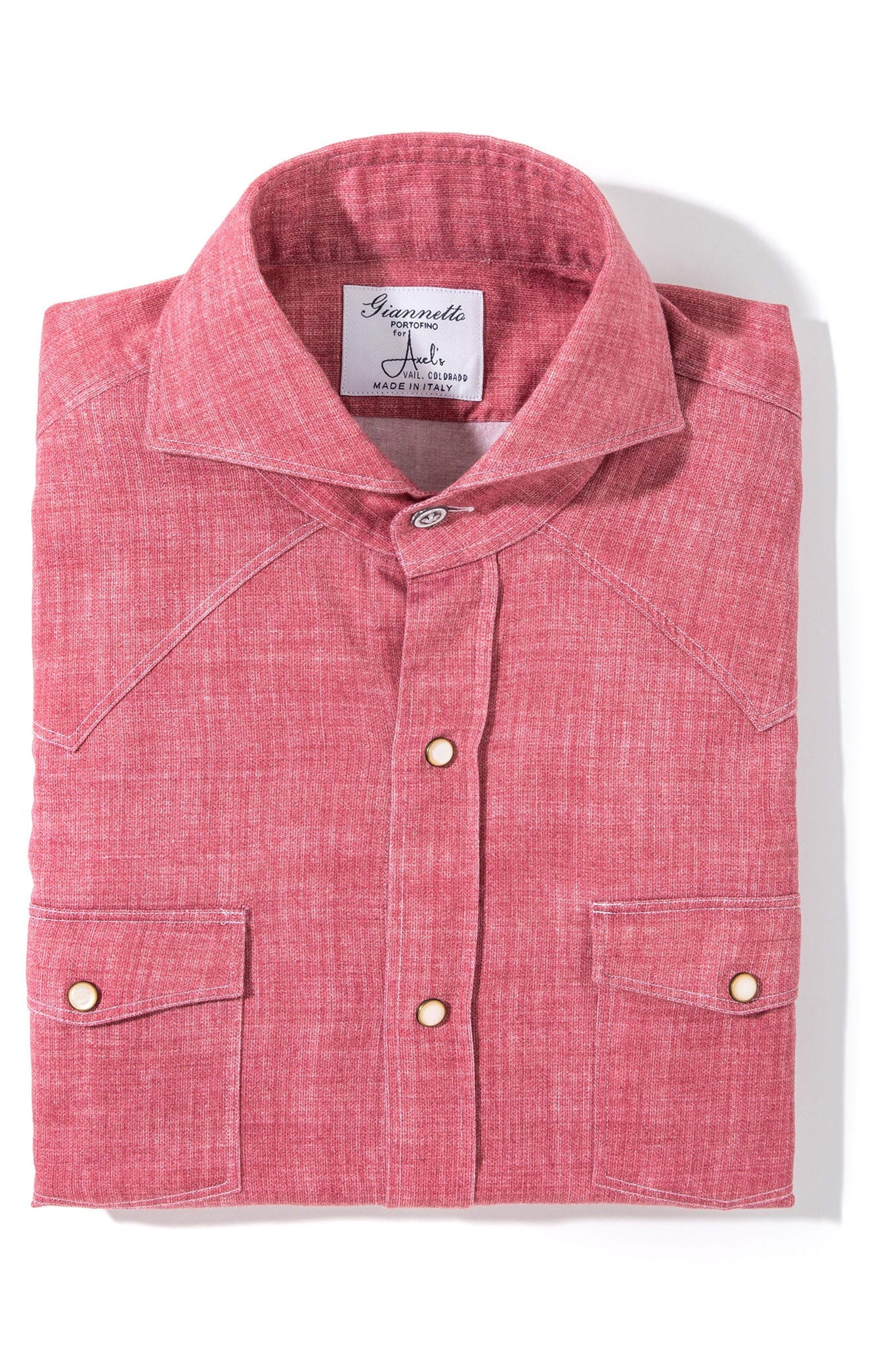 Wyatt Western Snap Shirt Cranberry | Mens - Shirts - Outpost | Giannetto Portofino