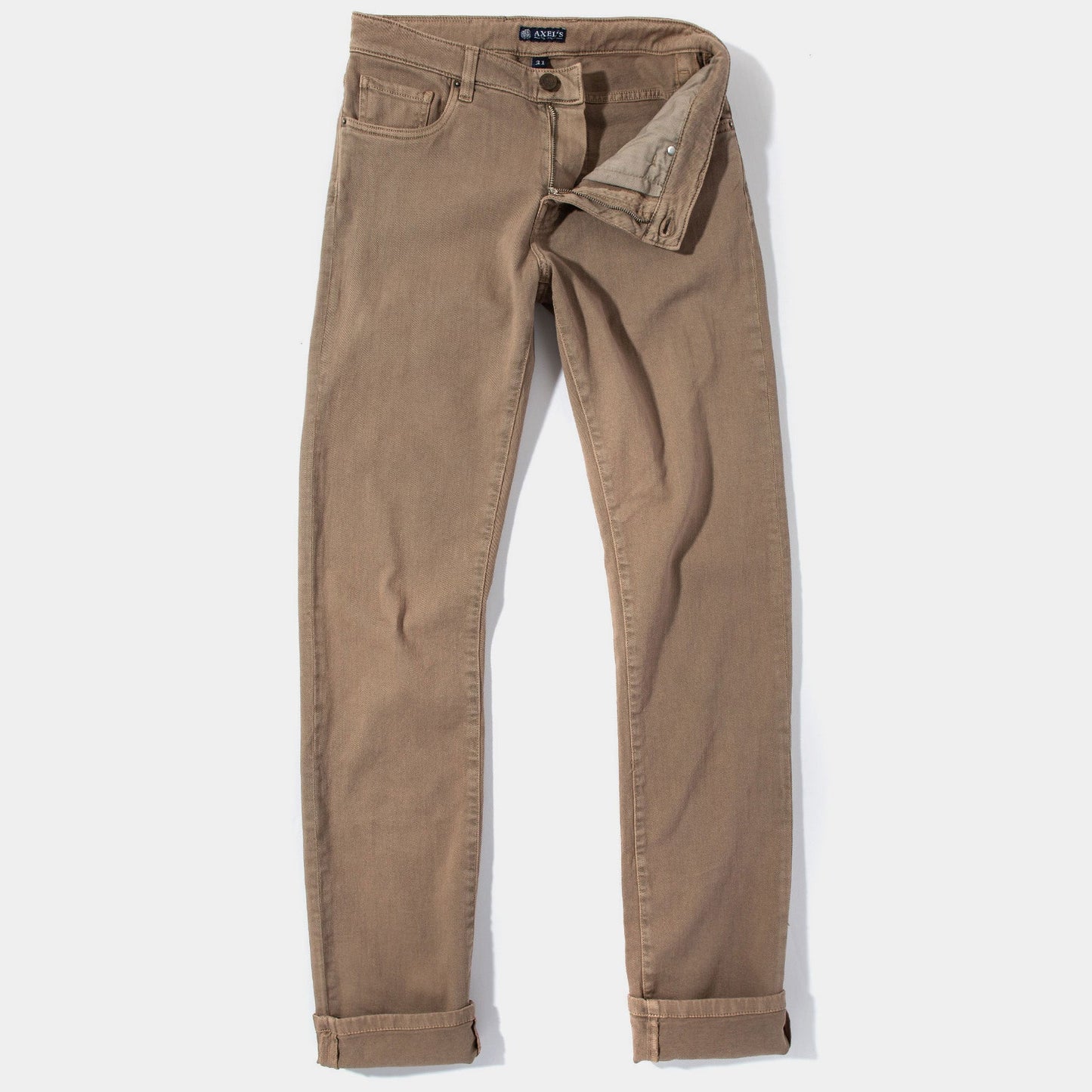 Taos Slim Cotton/Linen Denim in Tortora