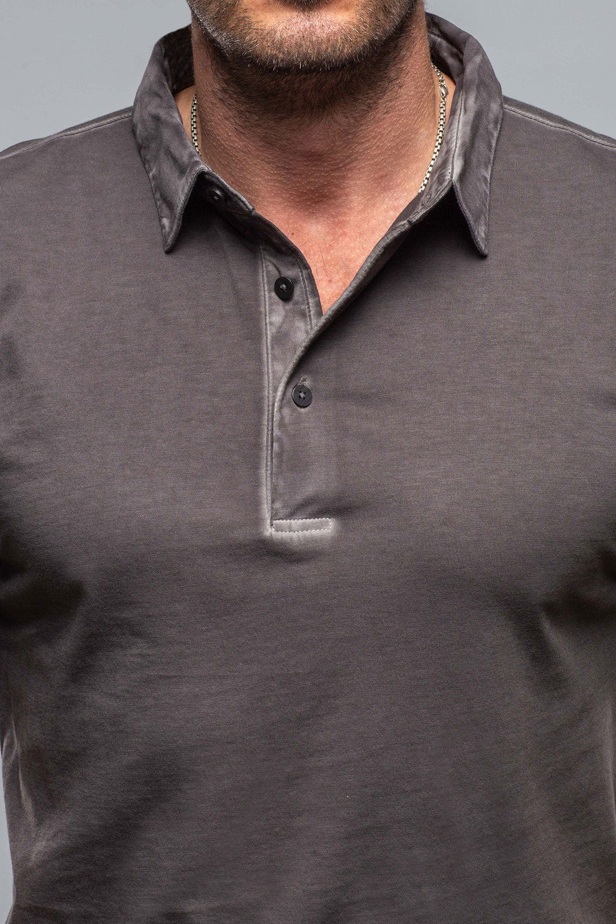 Cruz Cotton Polo in Basalt - AXEL'S