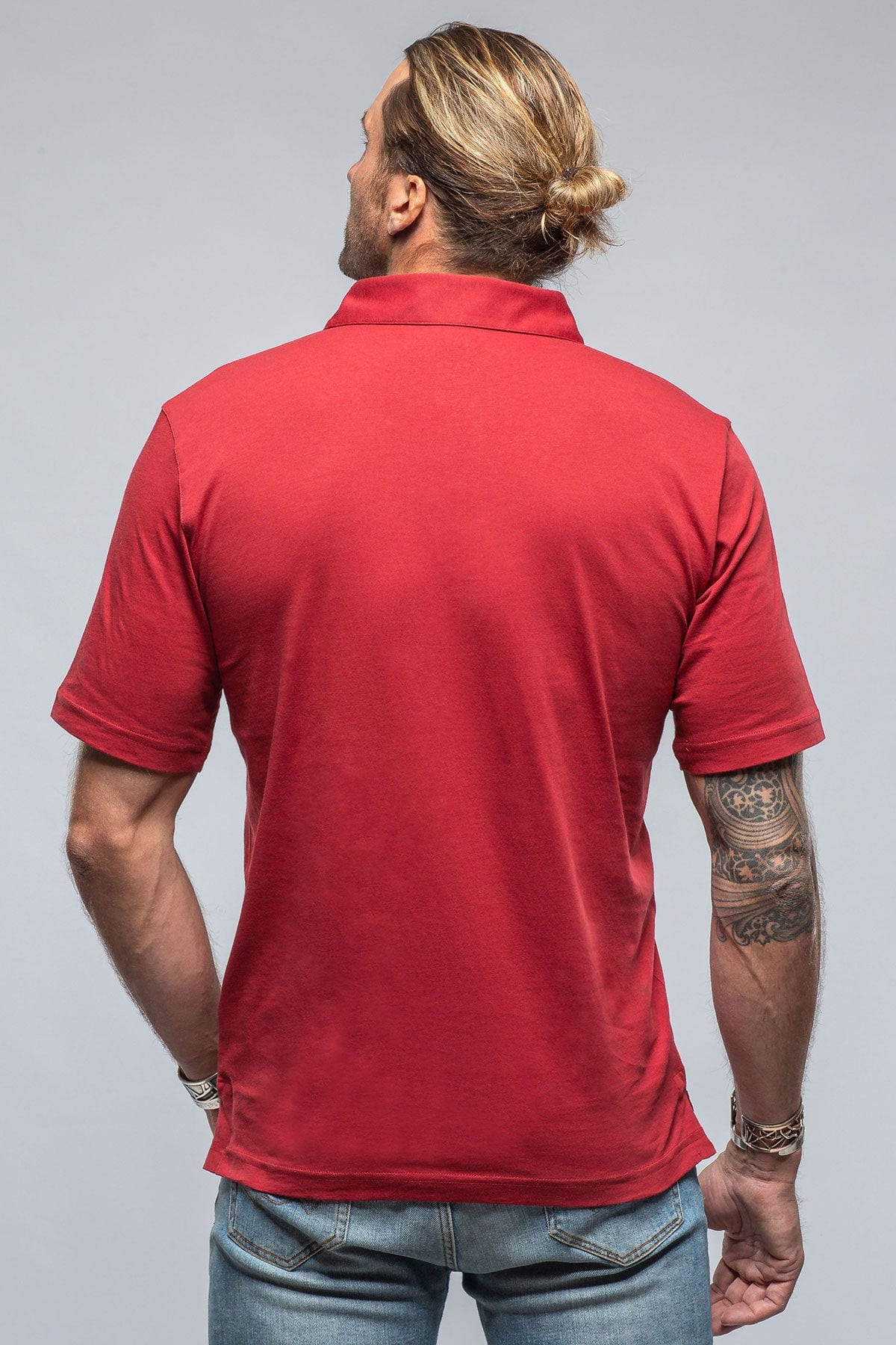 Cruz Cotton Polo in Red - AXEL'S