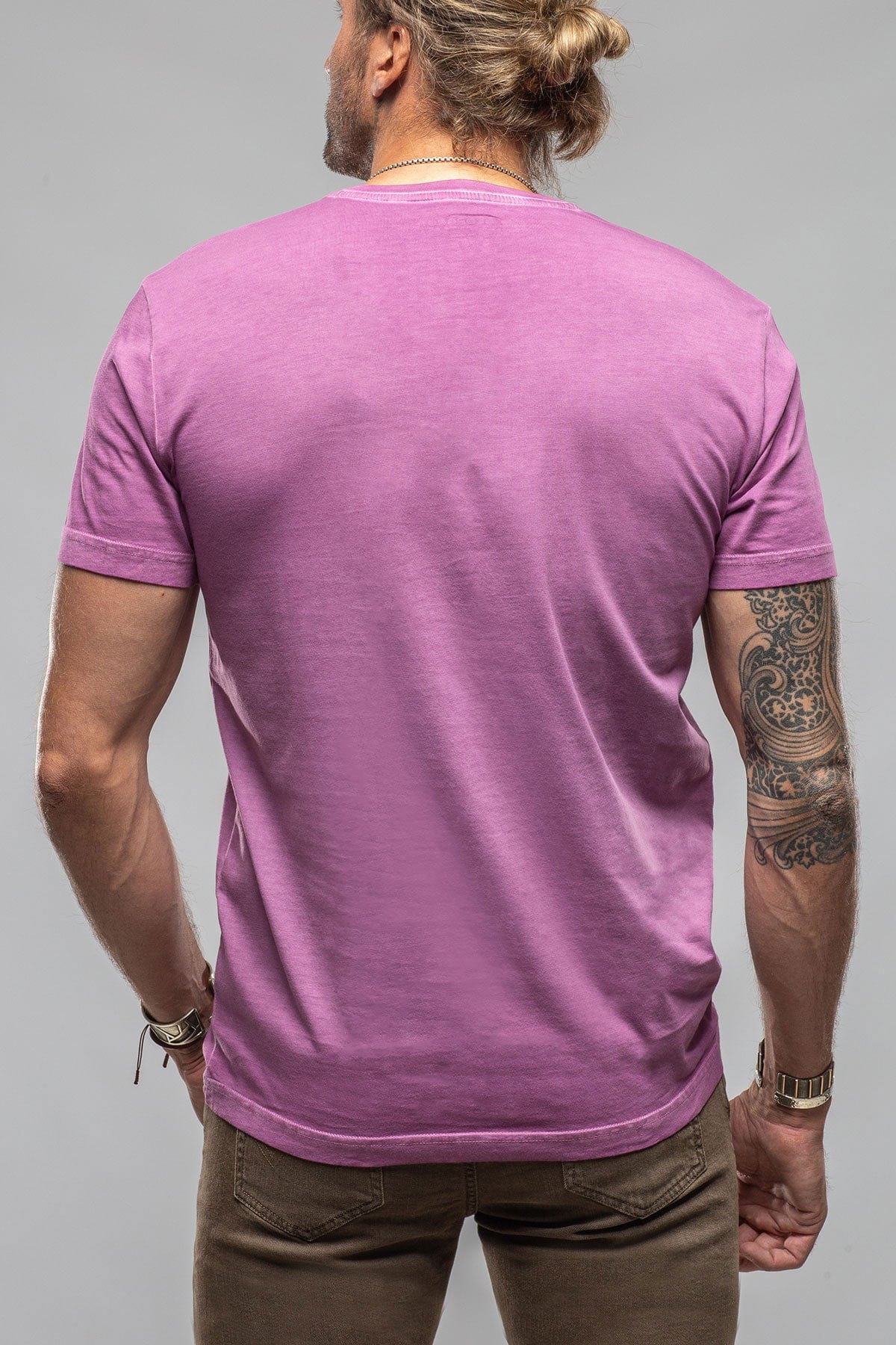 Siena Cotton V Neck In Plum - AXEL'S