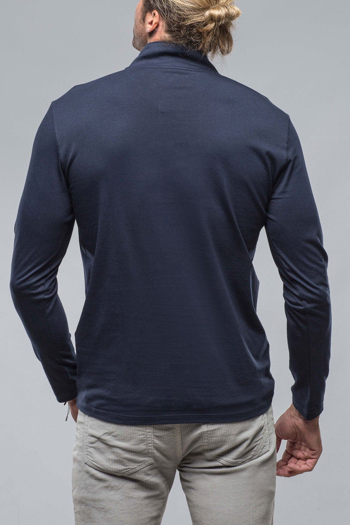 Modesto Luxe Pima Cotton Zip in Navy - AXEL'S