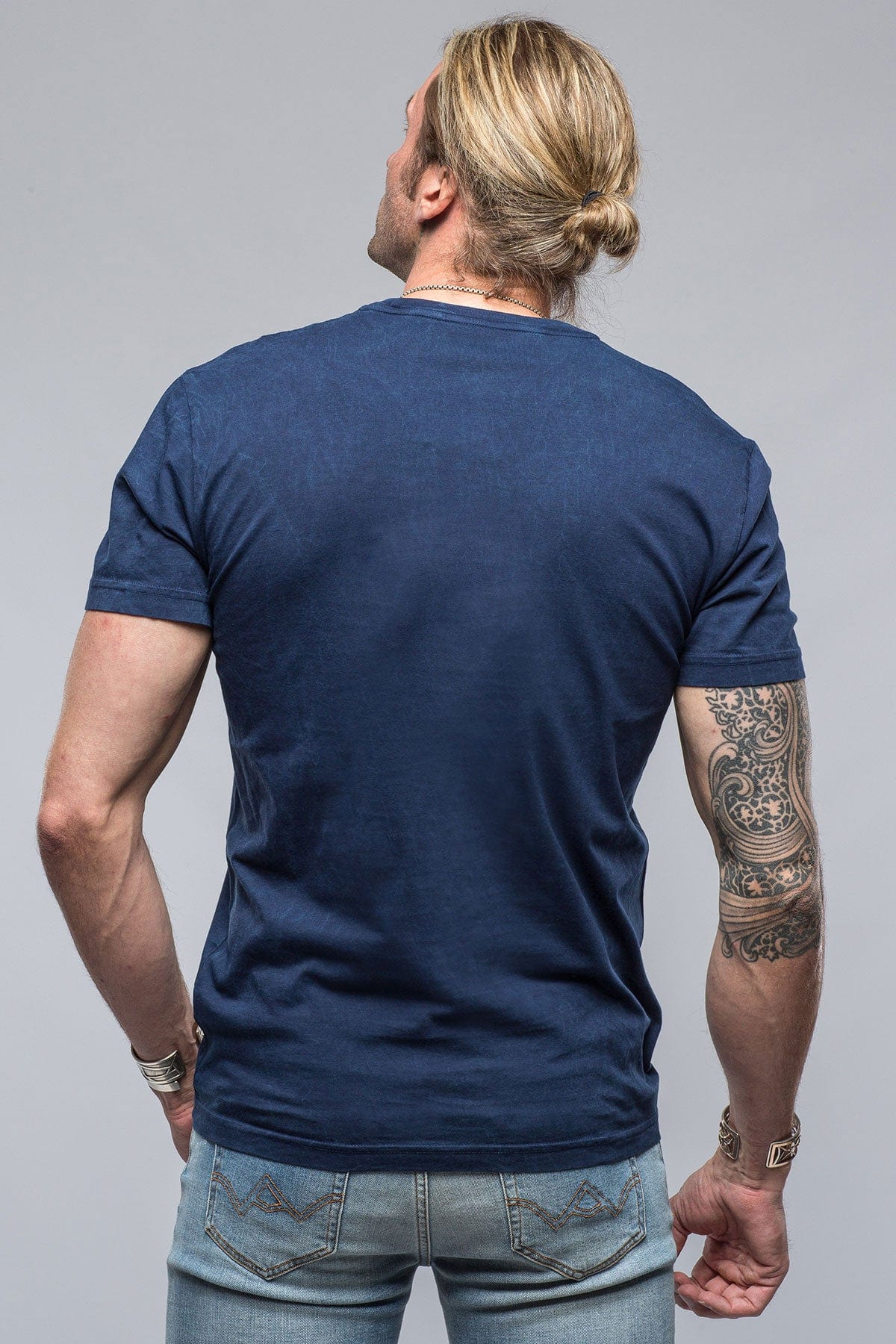 Pismo Cotton Tee In Indigo - AXEL'S