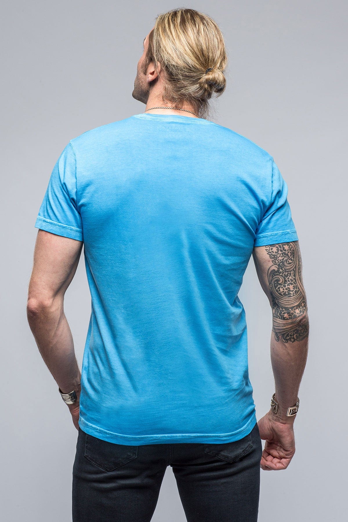 Pismo Cotton Tee In Blue Lagoon - AXEL'S