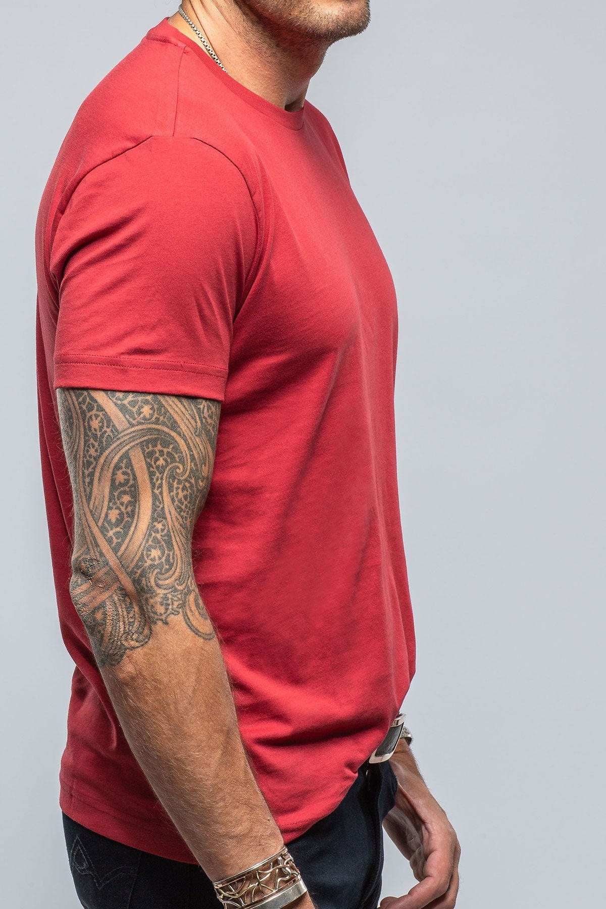 Pismo Cotton Tee In Red - AXEL'S