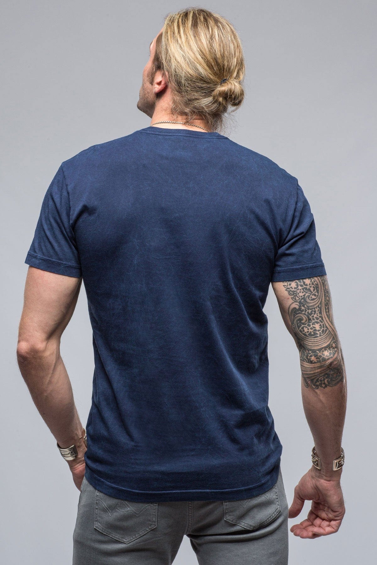 Siena Cotton V Neck In Indigo - AXEL'S