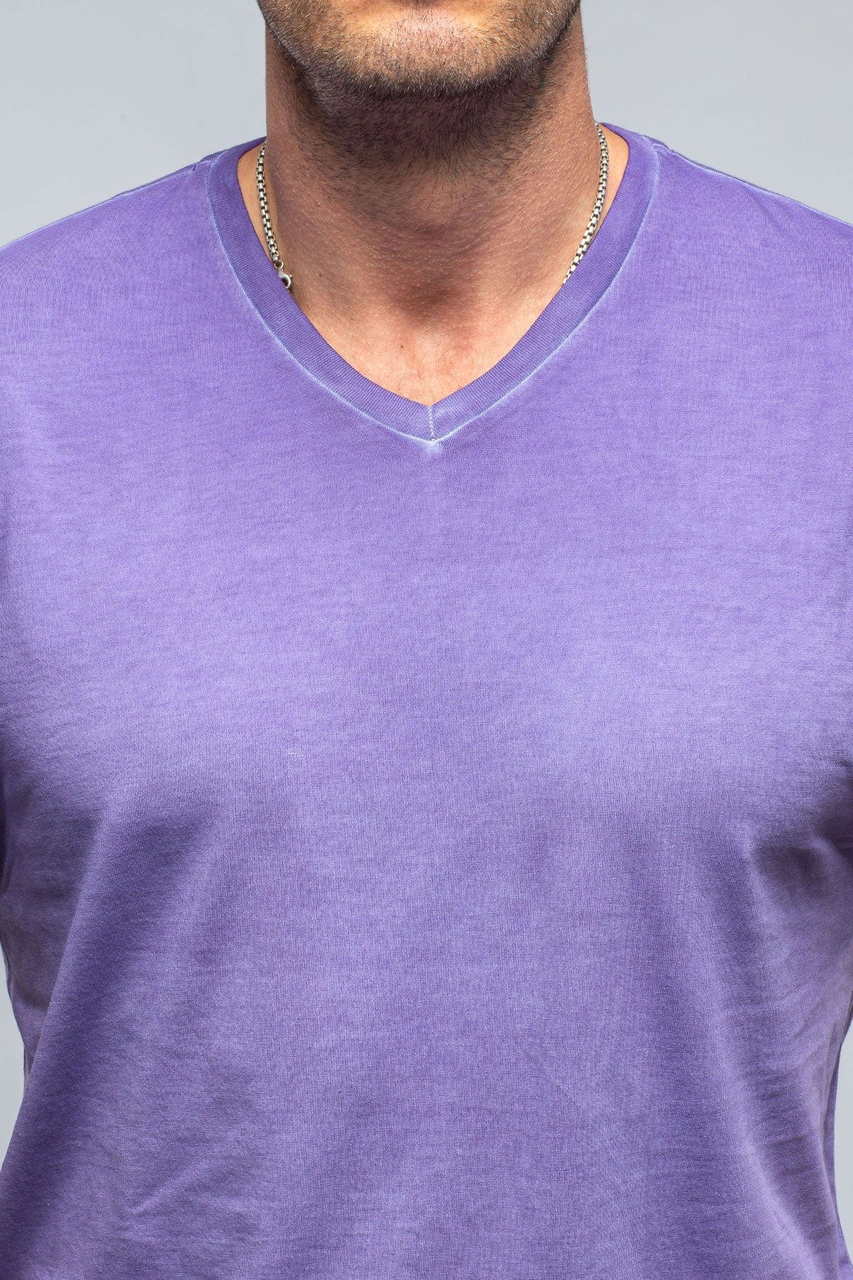 Siena Cotton V Neck In Purple - AXEL'S