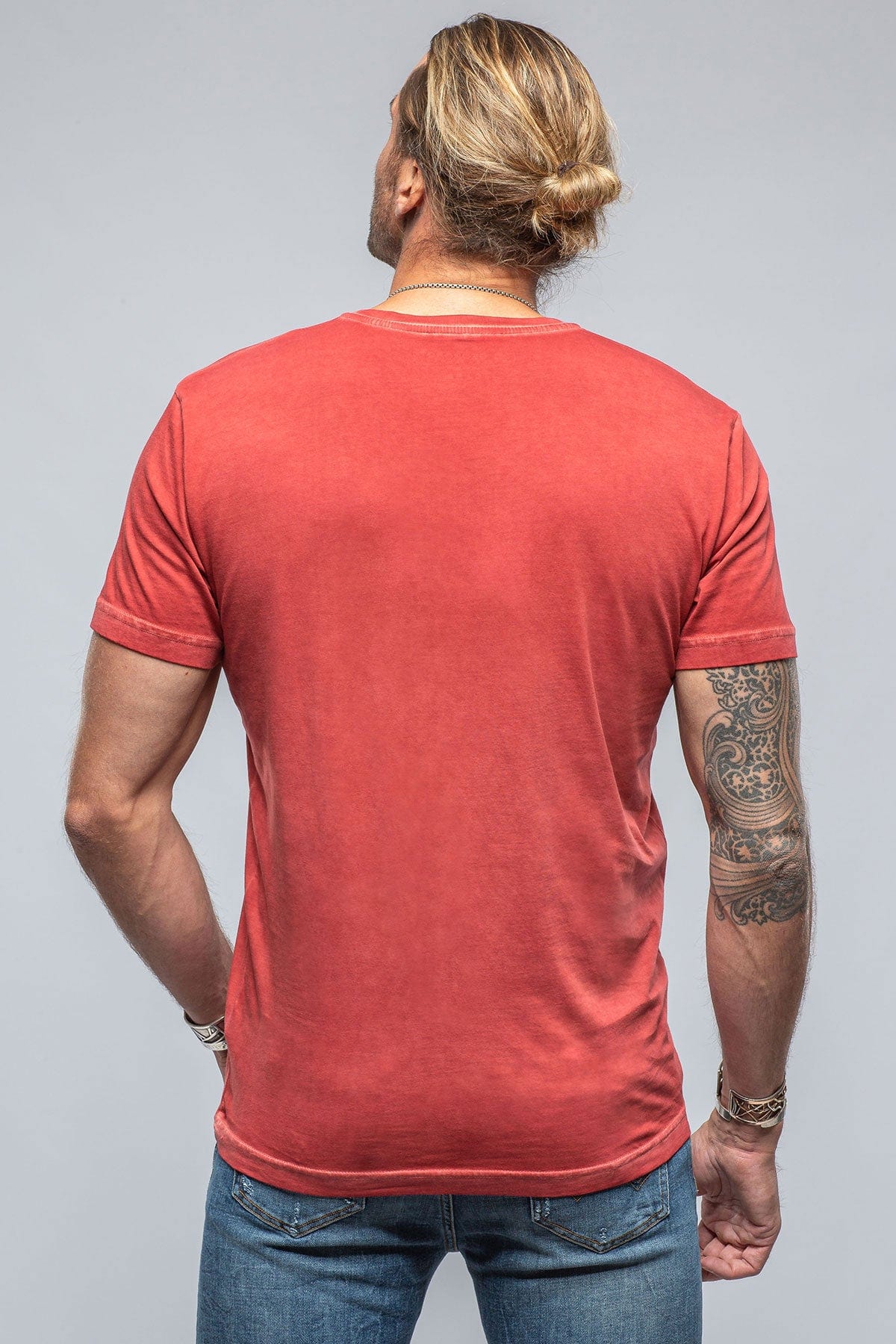 Siena Cotton V Neck In Red - AXEL'S