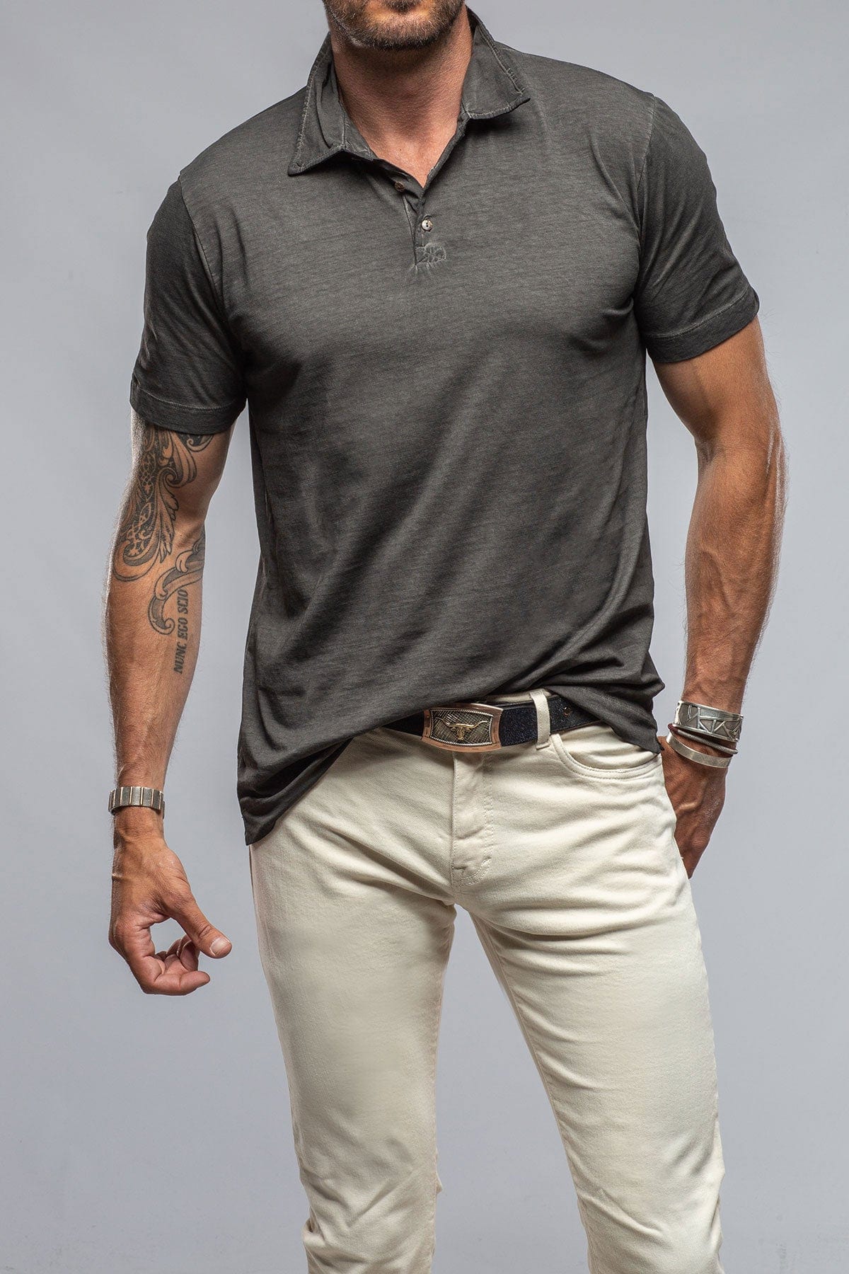 Soho Polo in Charcoal - AXEL'S