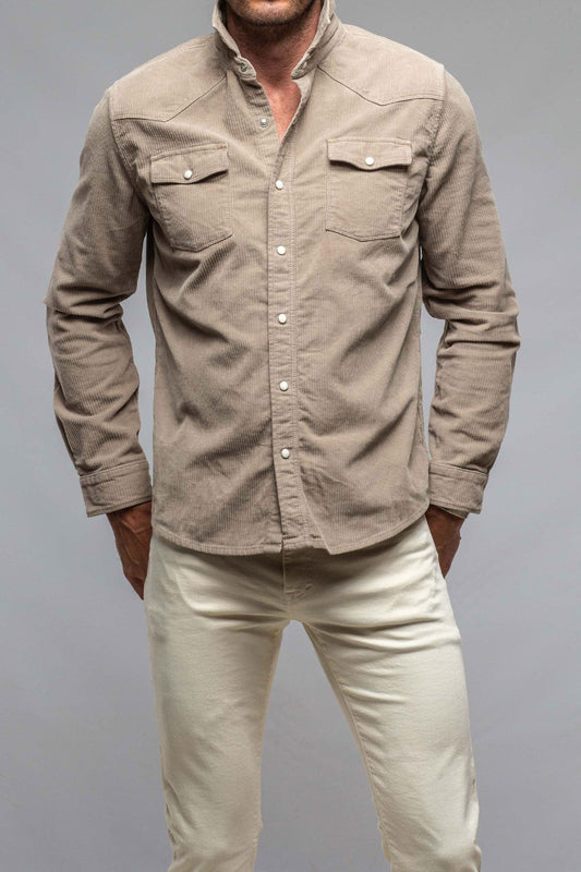 Brooks Corduroy Snap Shirt In Tortora | Mens - Shirts | Axels Premium Denim