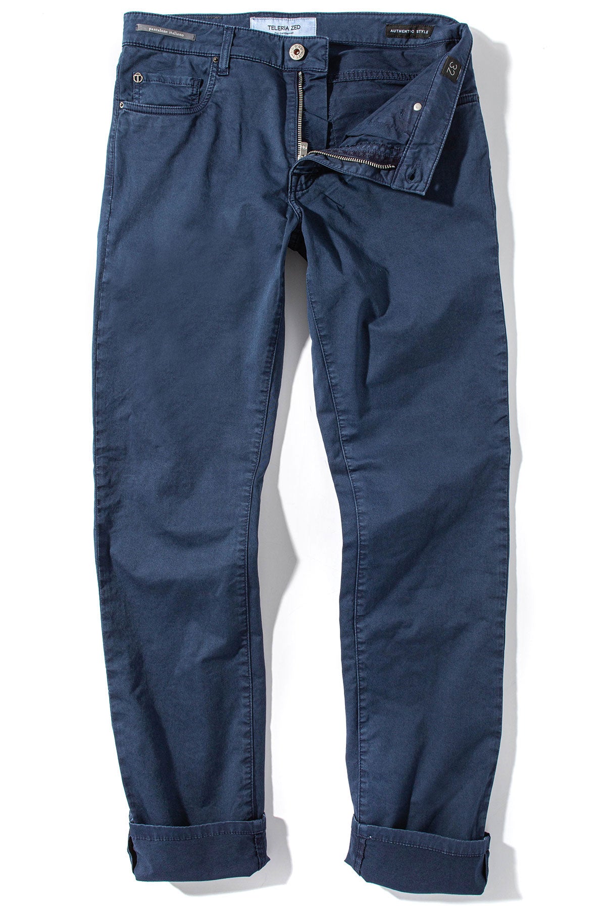 Summit 5-Pocket Cotton Twill In Blue Cina | Mens - Pants - 5 Pocket | Teleria Zed