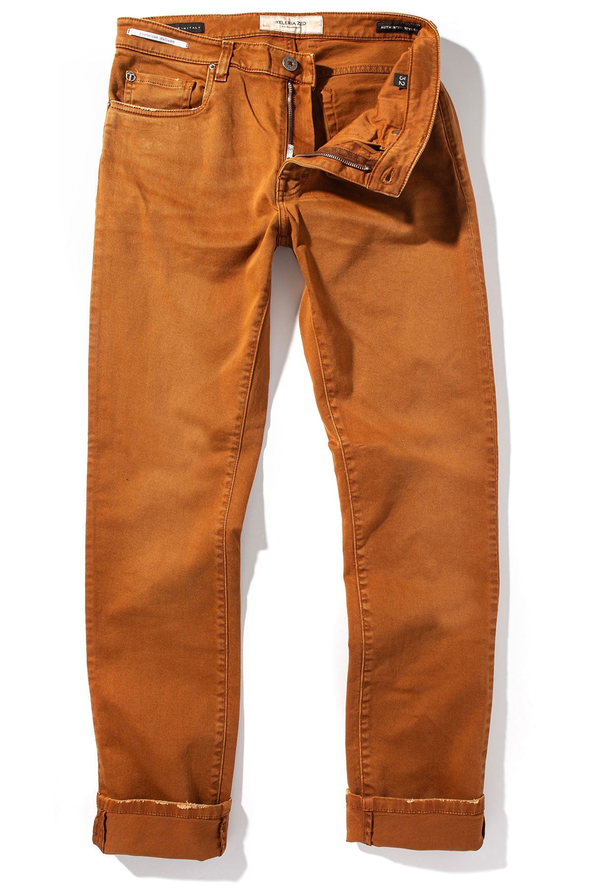 Jackson 5-Pocket Cotton Twill In Ruggine | Mens - Pants - 5 Pocket | Teleria Zed