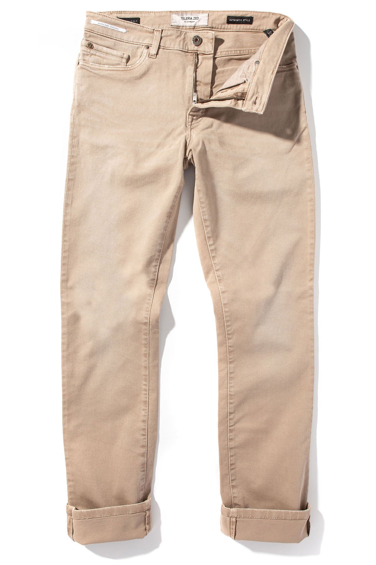 Jackson Slim Cotton Twill In Tortora Light | Mens - Pants - 5 Pocket | Teleria Zed