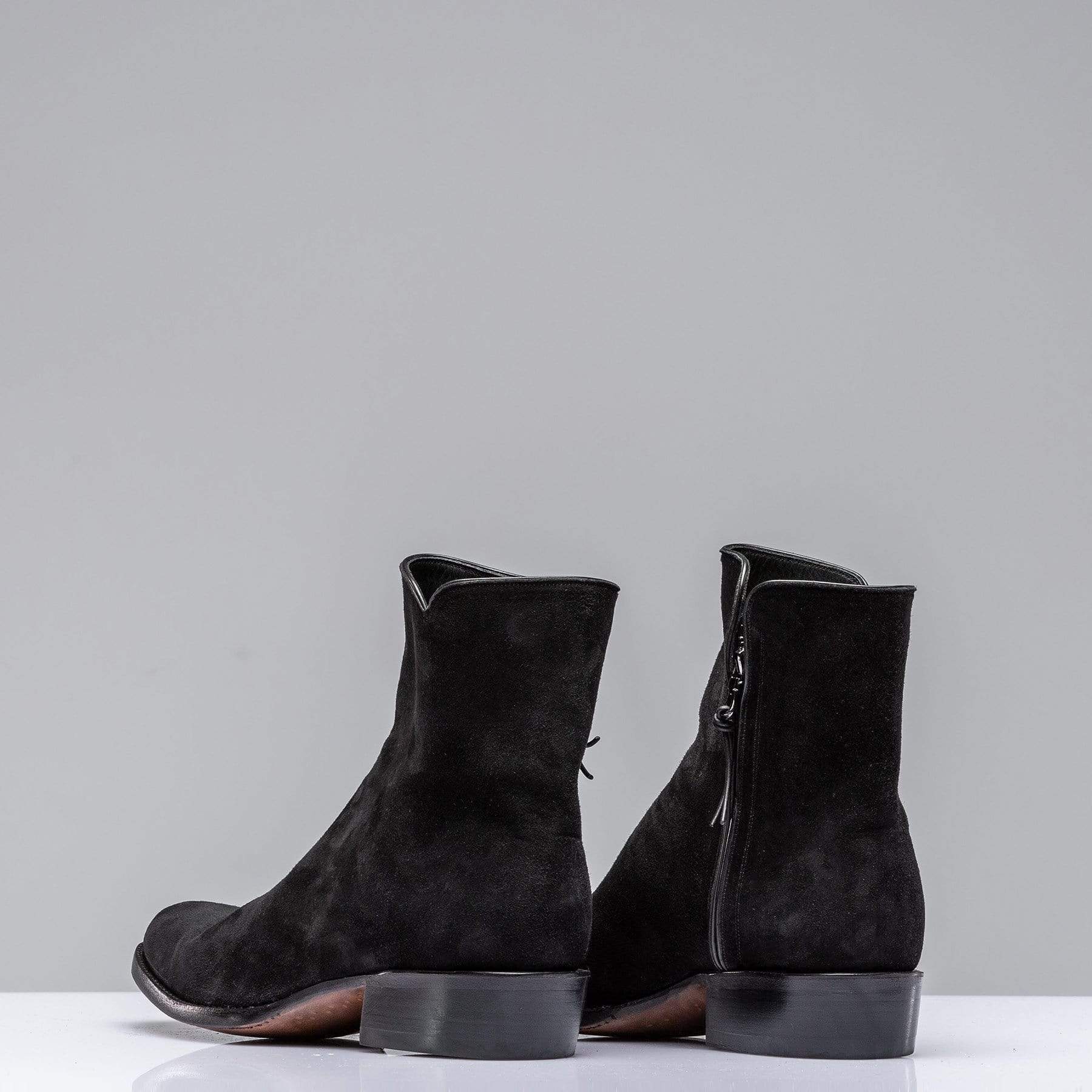 Black Suede Round Toe Zorro - AXEL'S