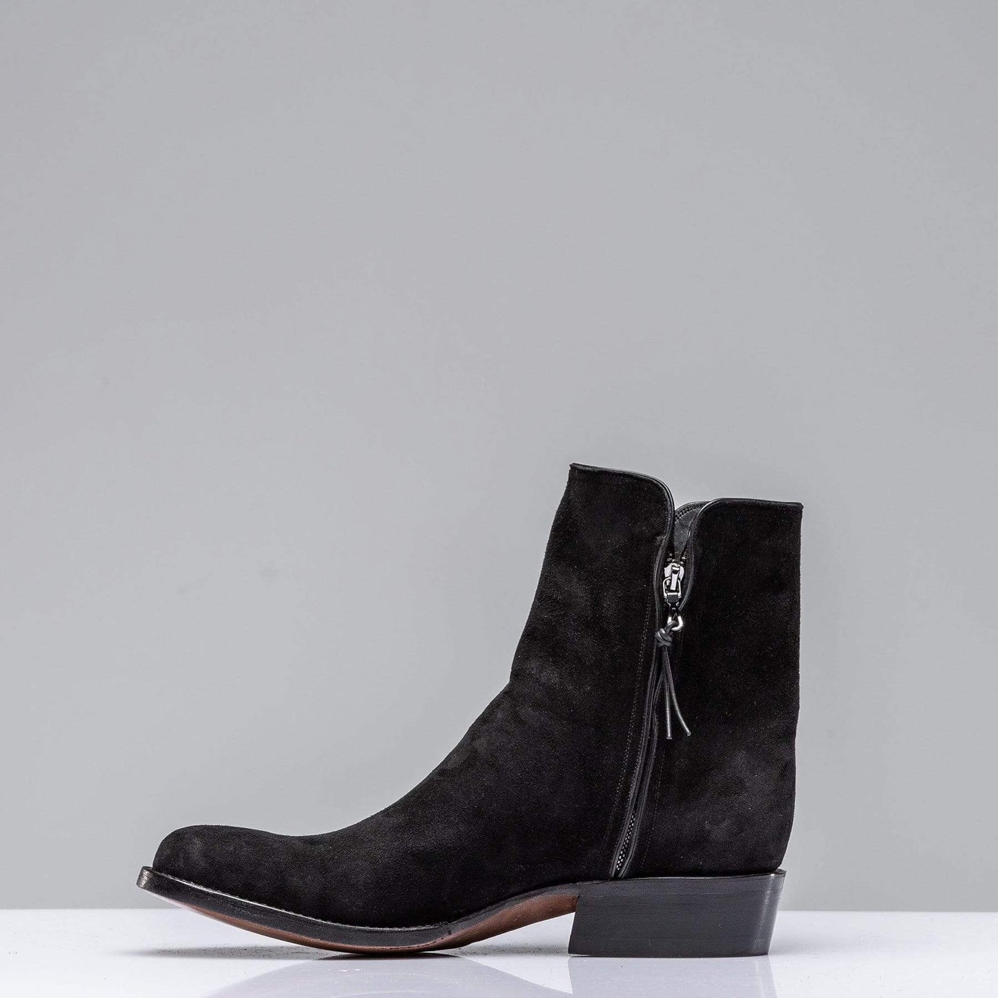 Black Suede Round Toe Zorro - AXEL'S