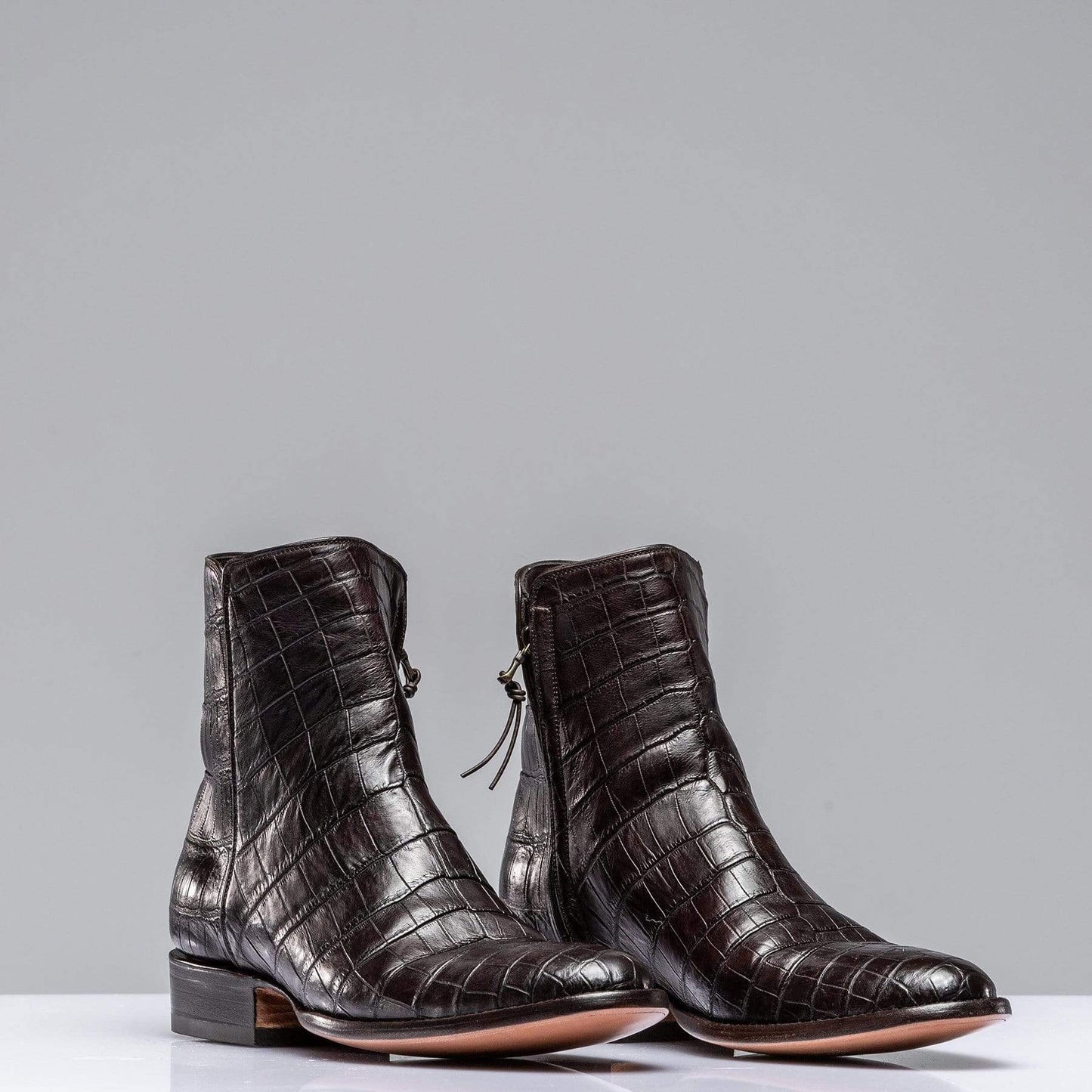 Chocolate Crocodile Chelsea Boots - AXEL'S