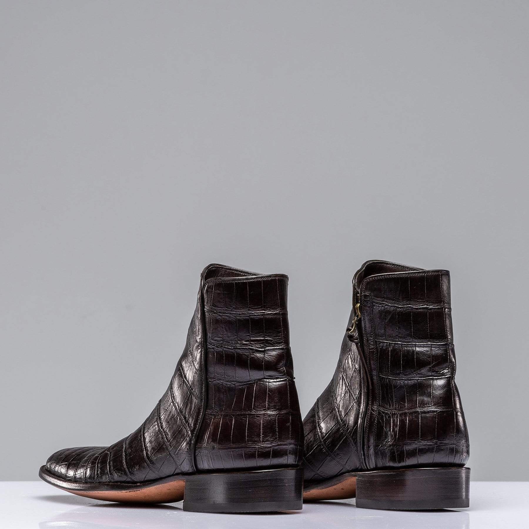 Chocolate Crocodile Chelsea Boots - AXEL'S