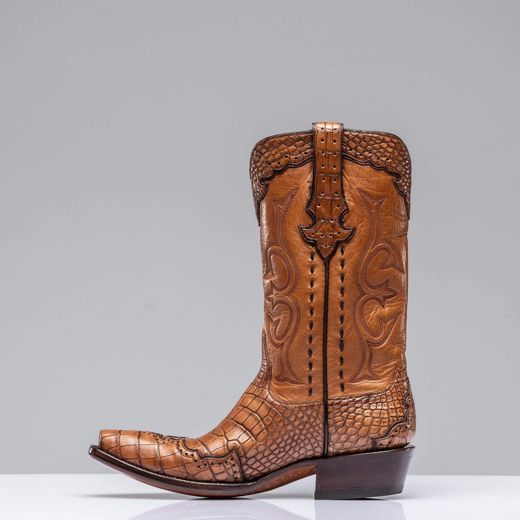 Cognac Alligator Majestic Boots - AXEL'S