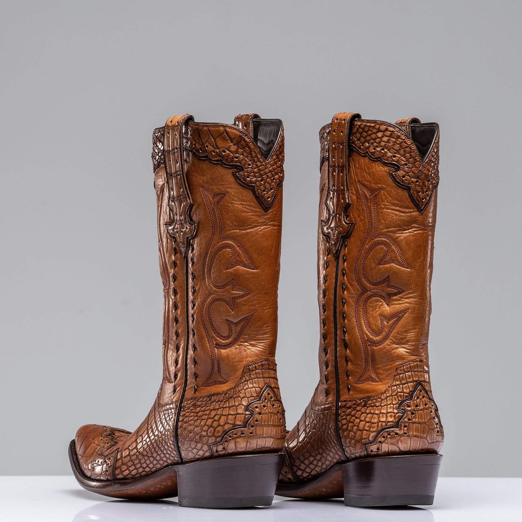 Cognac Alligator Majestic Boots - AXEL'S