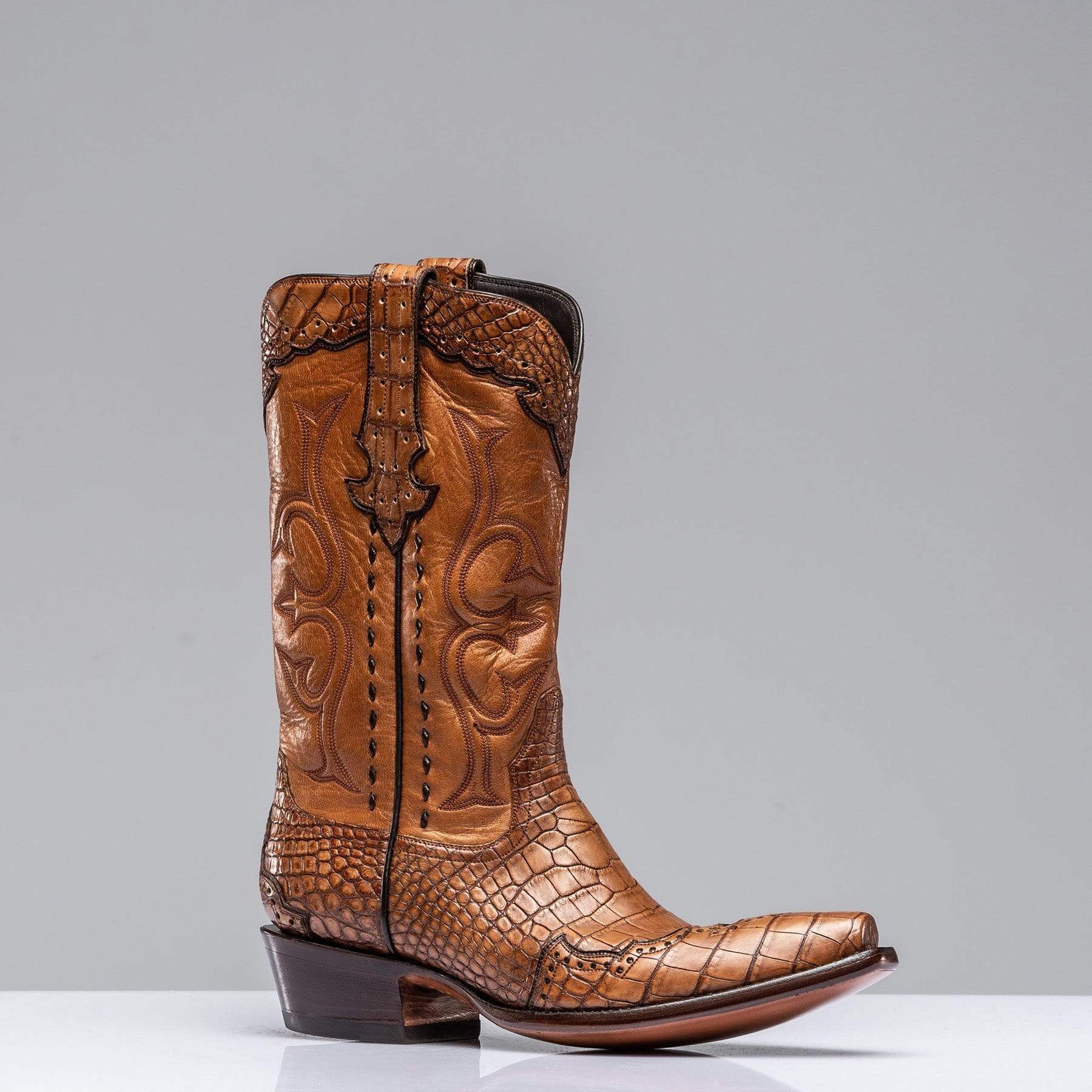 Cognac Alligator Majestic Boots - AXEL'S