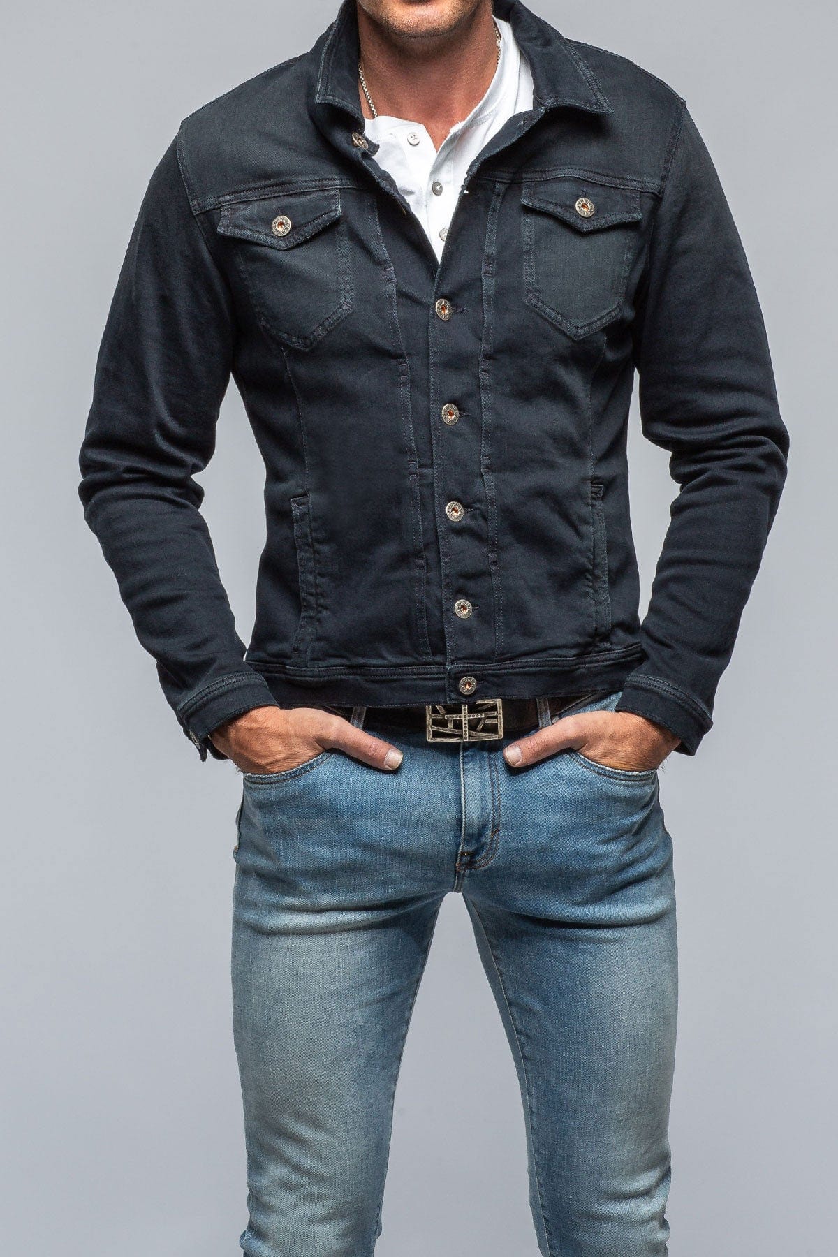 Walker Jean Jacket In Nero - AXEL'S