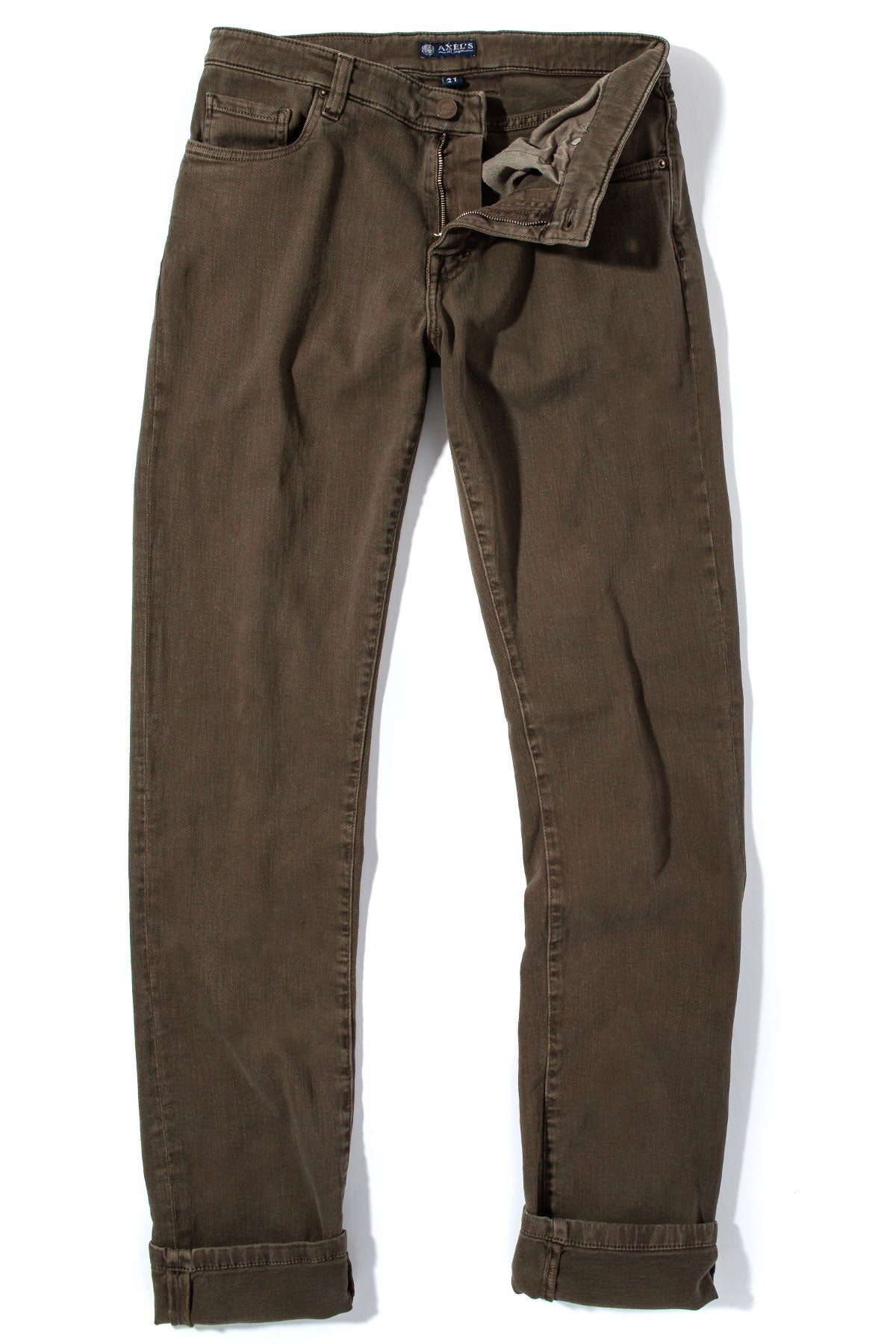 Taos Slim Cotton/Linen Denim in Army