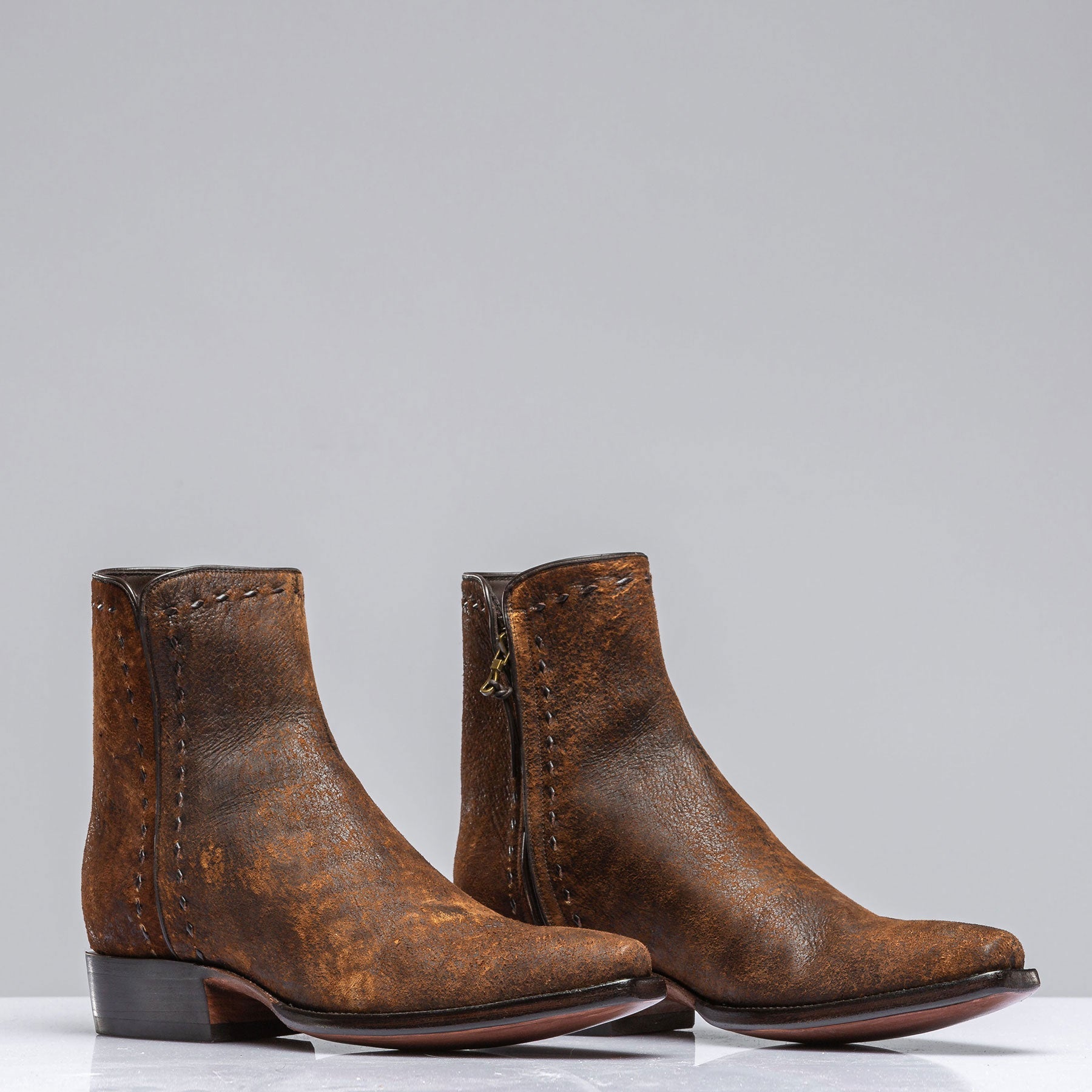 Goat Suede Zorro in Dark Camel | Mens - Cowboy Boots | Stallion Boots