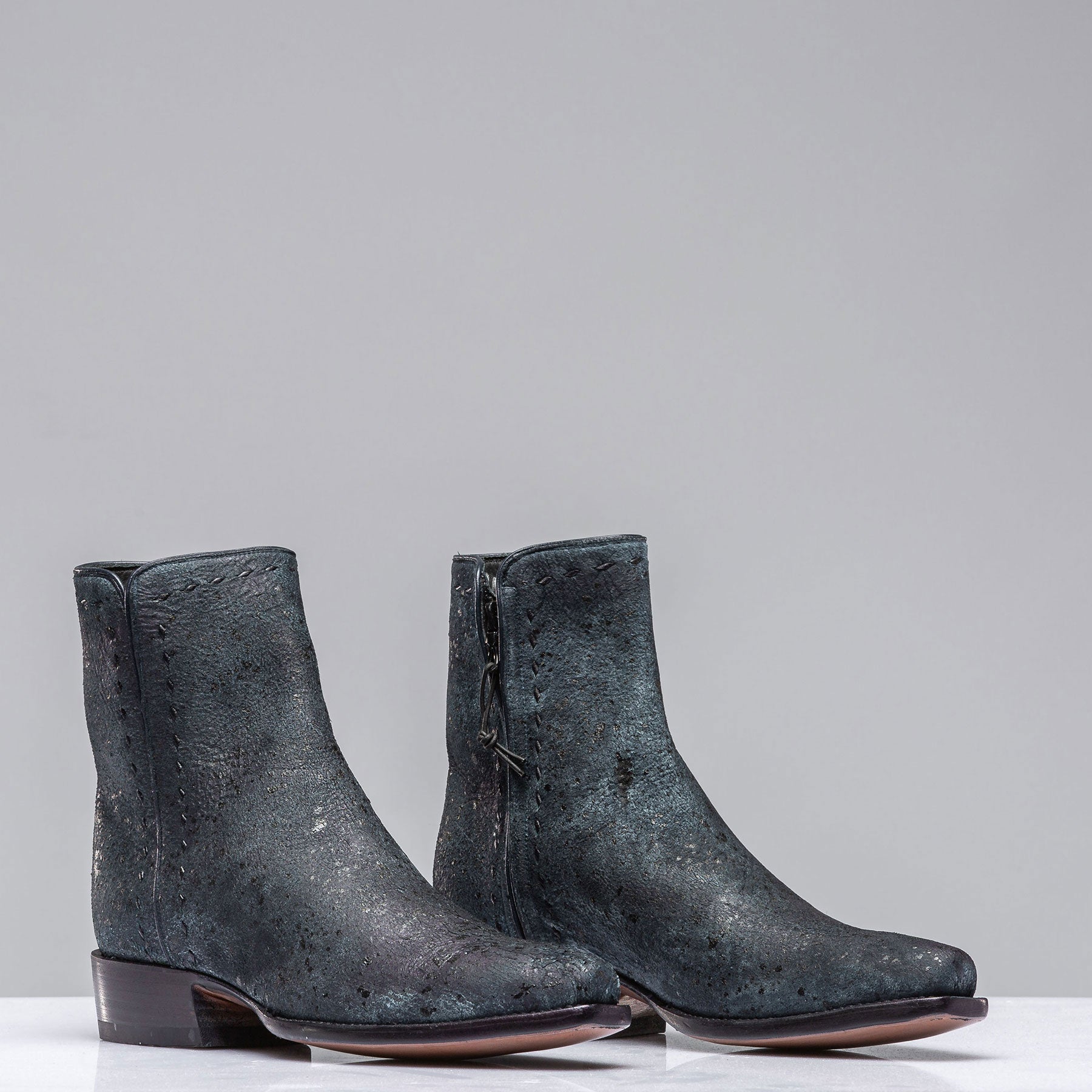 Goat Suede Zorro In Vintage Denim Blue | Mens - Cowboy Boots | Stallion Boots