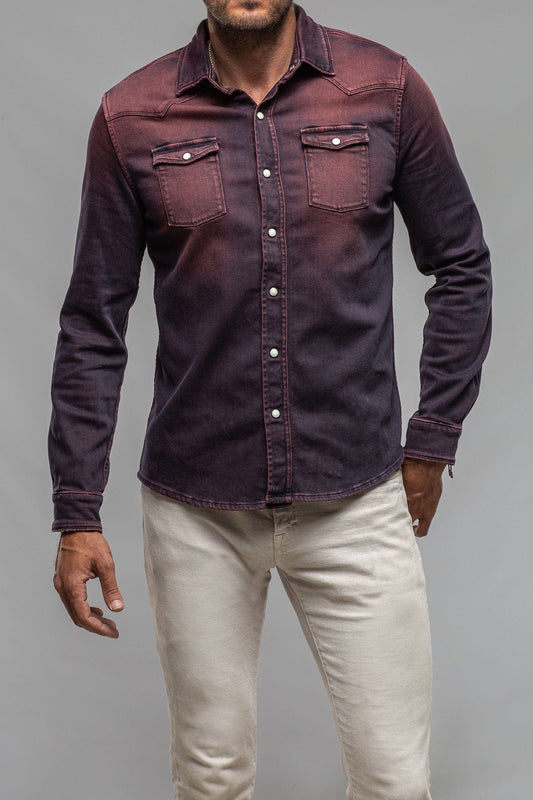 Roper Western Snap Shirt in Bordeaux - AXEL'S